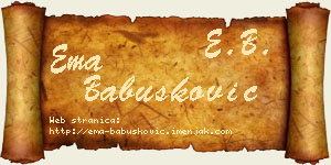 Ema Babušković vizit kartica